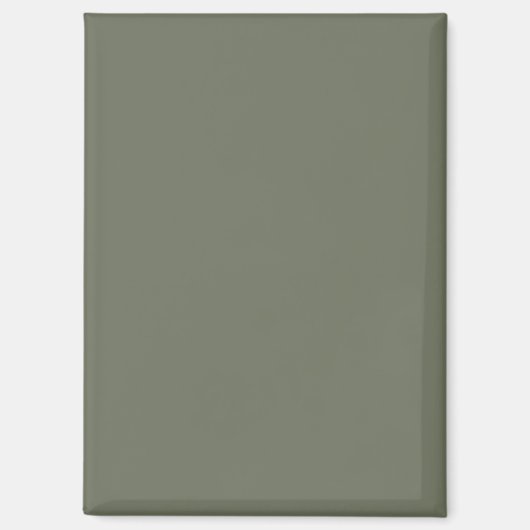 モスグリーンミニマリストカスタム冷蔵庫用マグネット マグネット (正面)