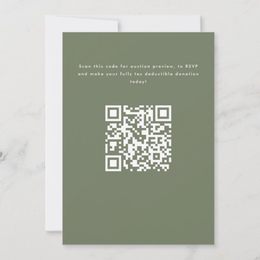 モスグリーンラージ文字静かオークション 招待状 (裏面)