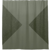 モスグリーン三角シャワーカーテン シャワーカーテン (正面)