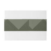 モスグリーン幾何学模様招待リング 招待状ベリーバンド (裏面例)