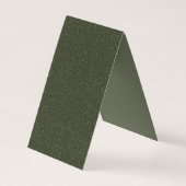 モスグリーン斑点が折り畳まれた名刺 – カスタム 名刺 (裏面)