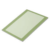 モスグリーン無地の背カスタマイズ景色 ノートパッド (アングル)