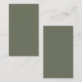 モスグリーン空白の名刺 名刺 (正面/裏面)