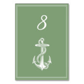 モスグリーン航海のいかりテーブル番号カード テーブルナンバー (裏面)
