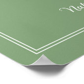 モスグリーン航海のいかり結婚ズポスター ポスター (角)