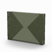 モスグリーン逆Xアクリル写真ブロック フォトブロック (右)