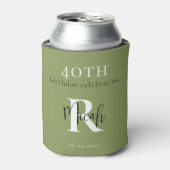 モスグリーン40th誕生日パーティー 缶クーラー (缶正面)