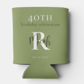 モスグリーン40th誕生日パーティー 缶クーラー (裏面)