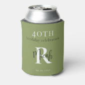 モスグリーン40th誕生日パーティー 缶クーラー (缶裏面)