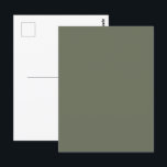 モスグリーン カスタマイズ ポストカード<br><div class="desc">このモスグリーンのポストカードは、斬新なアイデアと美しいコミュニケーションのための空白のキャンバスです。土っぽくバランスの取れた色合いで、どんなテーマにもシームレスに溶け込みます - ラスティックなウェディングやエレガントなコーポレートメーラーから、学校のイベント、宗教的な集まり、誕生日のお知らせ、プロモーションキャンペーンまで。このポストカードは、さりげない洗練さで、あなたのメッセージを高めます。</div>