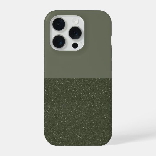 モスグリーン スプリットテクスチャー iPhone 15 Pro カスタムケース iPhoneケース (裏面)