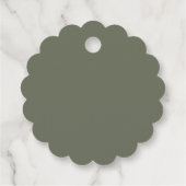 モスグリーン ツートーン フェイバータグ - カスタマイズ可能 (裏面)