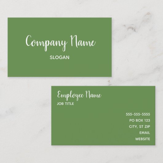 モスグリーン 名刺 (正面/裏面)