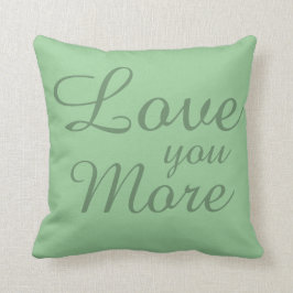 、モスグリーンwの白のハートもっと愛して下さい クッション