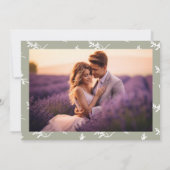 モスサージグリーンホワイトヴィンテージモノグラムクレスト セーブザデート (裏面)