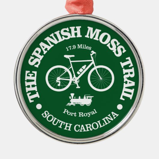 モススペインのトレイル(サイクリング) メタルオーナメント (正面)