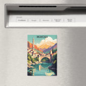 モスターカラフルボスニアヘルツェゴビナヴィンテージ旅行 マグネット (インサイチュ (食洗機))