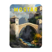 モスタースタリ最も旅行油絵画アートヴィンテージ マグネット (縦)