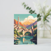 モスターボスニアヘルツェゴビナレトロヴィンテージトラベル ポストカード (スタンド正面)