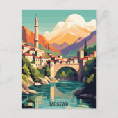 モスターボスニアヘルツェゴビナレトロヴィンテージトラベル ポストカード (正面)