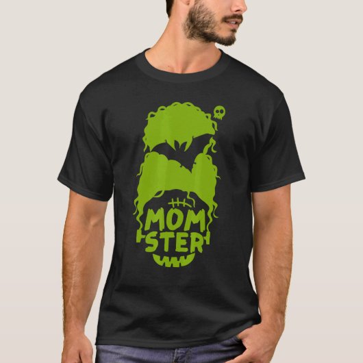 モスター不気味ハロウィーンのコスチューム子供のためのMom Moth Tシャツ (正面)