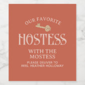 モステスカスタムスクリプトギフトとホステス ワインラベル (シングルラベル)