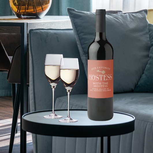 モステスカスタムスクリプトギフトとホステス ワインラベル