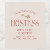 モステスカスタムスクリプトギフトとホステス ワインラベル (シングルラベル)