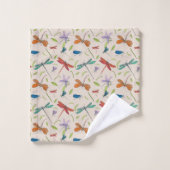 モスバタフライパターンラテマグ バスタオルセット (ウォッシュタオル)