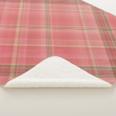 モスバラピンクアンドグリーンプレイド シェルパブランケット (3/4)