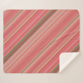 モスバラピーチイエロー&グリーンストライプ シェルパブランケット (正面(横))