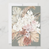 モスパンパストロピカルセージロマンチックブライダルシャワー 招待状 (裏面)