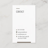 モスブラウンモダンミニマリスト金銀杏 名刺 (裏面)