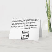 モスマンの挨拶状 カード (裏面)