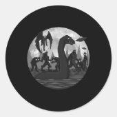 モスマンビグフートロッチネスモンスターモンスターユフォおもしろいC ラウンドシール (正面)