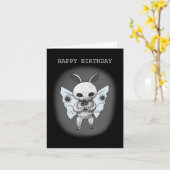 モスマンプロフェシーユニークゴシックカスタム誕生日 カード (黄色い花)