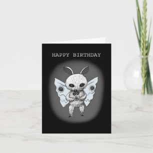 モスマンプロフェシーユニークゴシックカスタム誕生日 カード