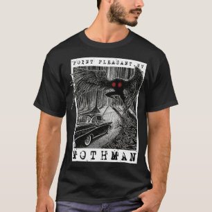 モスマン遭遇1966ポイントプレザントオリジナルCr Tシャツ