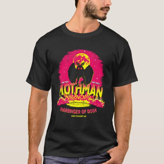 モスマン – ドゥームの前触れ!可愛おもしろいいクリプトCr Tシャツ (正面)