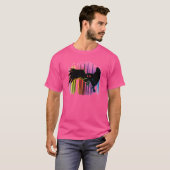 モスマン 虹色 オーロラ 森林 ユニーク 平等 クリッド Tシャツ (正面フル)