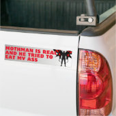 モスマ実在ンが私のAを食べ試みた。 バンパーステッカー (トラック上)