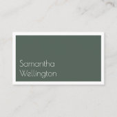 モスミニマルモダングリーンタイポグラフィ 名刺 (正面)