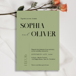 モスモダングリミニマルタイポグラフィ 招待状