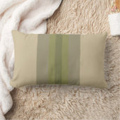 モスモダングリーンベージュストライプのルンバーピロー ランバークッション (ブランケット)