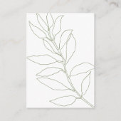 モスモダングリーンボタニカルフローラ結婚ズ エンクロージャーカード (裏面)