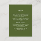 モスモダングリーンボタニカルフローラ結婚ズ エンクロージャーカード (正面)