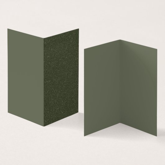 モスモダングリーン分割折り畳み名刺 名刺 (内部&外部)