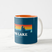 モスレイクノースカロライナ州カヌー ツートーンマグカップ (正面右)