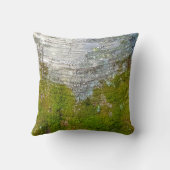 モス樺の木樹皮カントリー素朴自然写真 クッション (裏面)