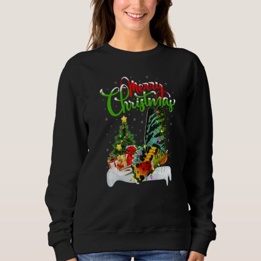 モス聖夜の装飾サンタモス クリスマス スウェットシャツ (正面)